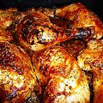 recette CUISSES DE POULET MARINÉES ET RÔTIES