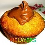 muffins : recette MUFFINS A LA BANANE AU COEUR DE NUTELLA