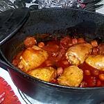 recette Mijoté de poulet au saucisses et au chorizo