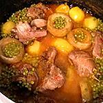 recette OSSO BUCO/FONDS D'ARTICHAUT/PETITS POIS/POMME DE TERRE