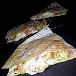 recette Quesadillas au poulet-mozzarella et guacamole
