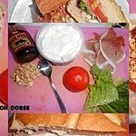 recette UN PETIT SANDWICH "CORSE"