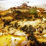 recette filets  de poisson aux olives