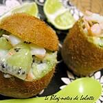 kiwis : recette Kiwi farci au tartare de mer