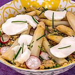 recette Salade de quinoa aux asperges, radis et mozarella