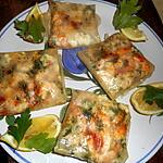recette Bricks aux crevettes et féta