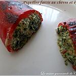 recette Piquillos farcis au chèvre et épinards