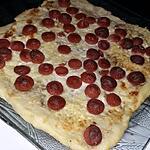 recette Tarte flambée a la saucisse