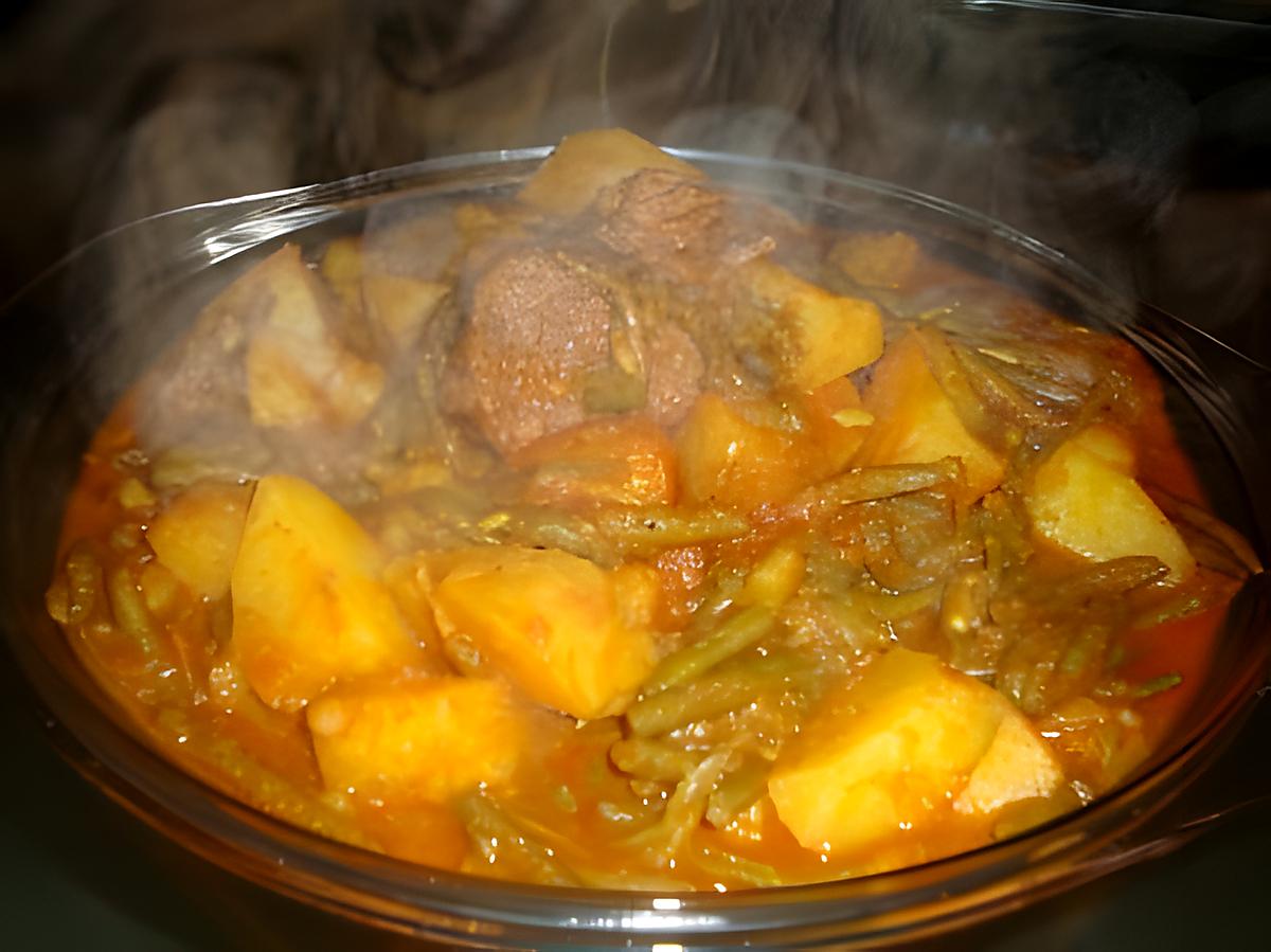 recette marga(ragout) aux haricots vert , recette algérienne