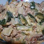 recette courgettes ,viande hachée et vache qui rit