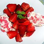 recette QUENELLES DE BROCCIU AUX PRALINES ROSES