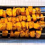 recette Brochettes de courge butternut