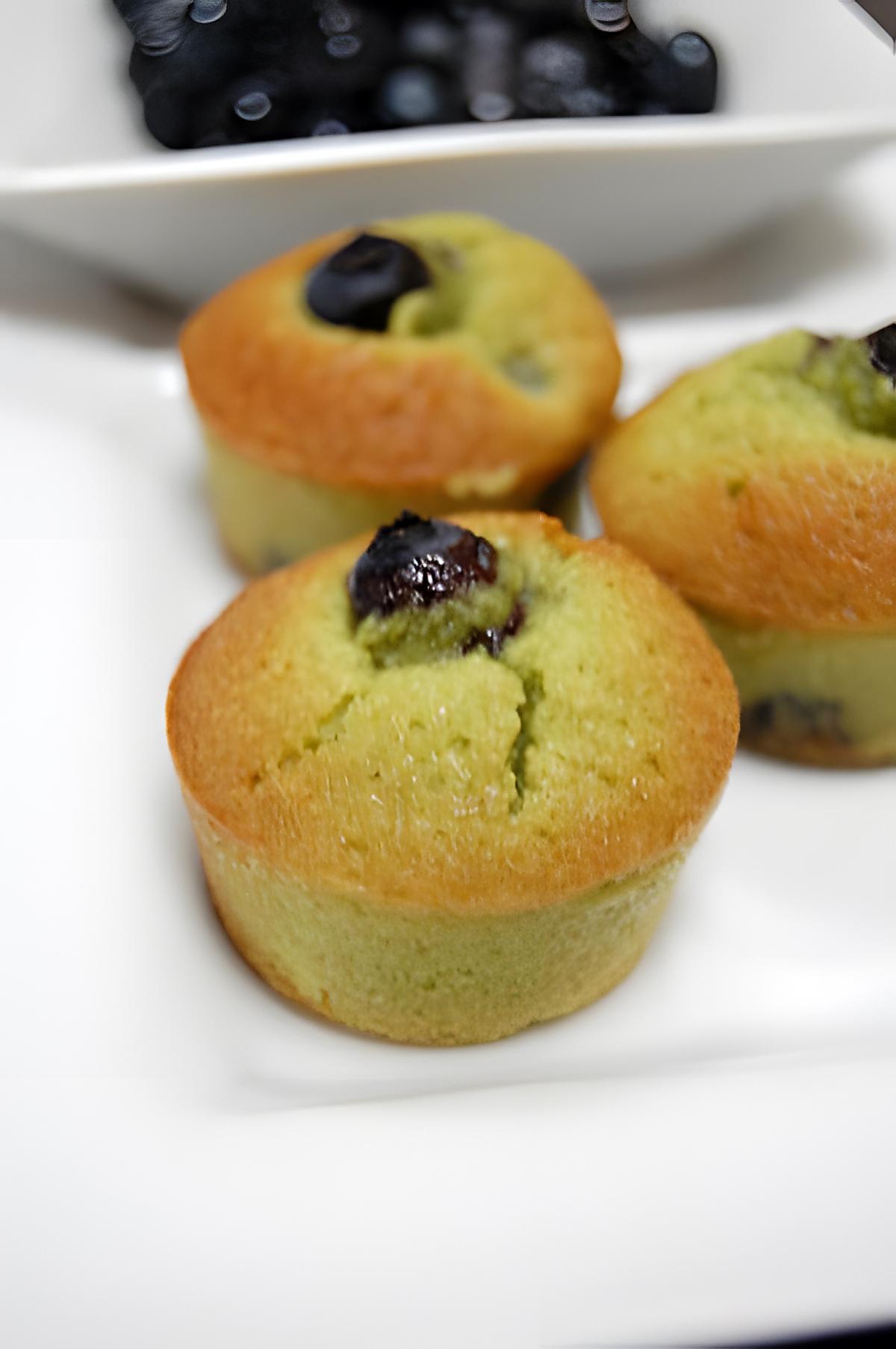 recette Bouchées myrtilles, noisette et matcha
