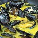 recette Moules à la crème de safran ( compatible dukan)