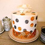 recette Layer cake or argent pomme cannelle caramel au beurre salé
