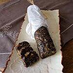 recette SAUCISSON  AUX FRUITS SECS POUR LES FROMAGES ET LE FOIE GRAS