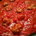 recette Sauce poivron tomate et petites boulettes pour spaghetti