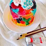 recette Layer cake aquarelle fraise orange sanguine