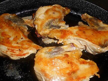 recette de supremes de pintade en cocotte