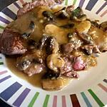 recette Boeuf en sauce aux champignons