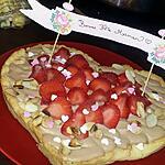 recette Tarte coeur au mascarpone chocolaté et aux fraises