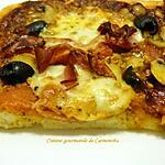 recette Pizza Speck et olives noires