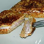 recette Croque-perdu jambon chèvre dukan