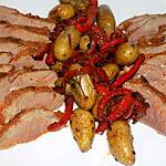 recette Magret de canard tomate/poivron