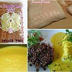 recette Cabillaud, sauce Curry & Riz rouge