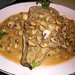 recette Cote de veau à la creme et champignons