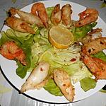 recette FRITURE DE CALAMARETTI ET CREVETTES