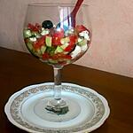 recette SALADE de LÉGUMES et FROMAGE de FETA . SIMPLE & RAPIDE