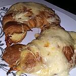 recette Croissants gratinés au jambon fromage