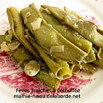recette Fèves fraîches, avec la gousse...