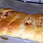 recette Fougasse moelleuse a la crème, au thon et chorizo