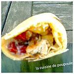 recette Wrap au poulet, poivron mariné et ricotta