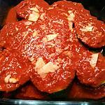 recette 'Tronçons' de courgette farcis, sauce napolitaine
