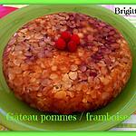recette GÂTEAU AUX POMMES/FRAMBOISES au COOKEO