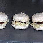 recette Macaron amande coeur choco/noisette