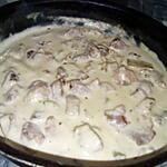 recette Échine de porc a la crème a la moutarde a l'estragon