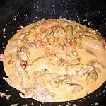 recette Wok curry de poulet