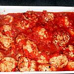 recette Boulettes de poulet au fromage, sauce napolitaine (compatible dukan)