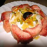 recette "Labneh" avec miel, pistaches et fruits