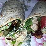 recette Wraps au blancs de dinde panee