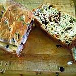 recette THERMOMIX: Cake salé Courgette, Fêta, Tomates confites, Olives noires