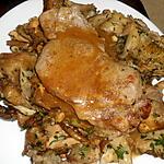 recette Cote de veau aux pleurotes