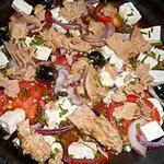 recette Salade de tomates au thon et à la féta
