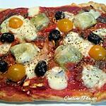 recette Pizza épaisse aux légumes et anchois