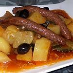 recette Ragoût de merguez pommes de terres courgettes