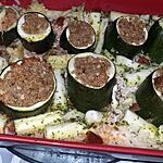 recette Courgettes farcies au riz au four
